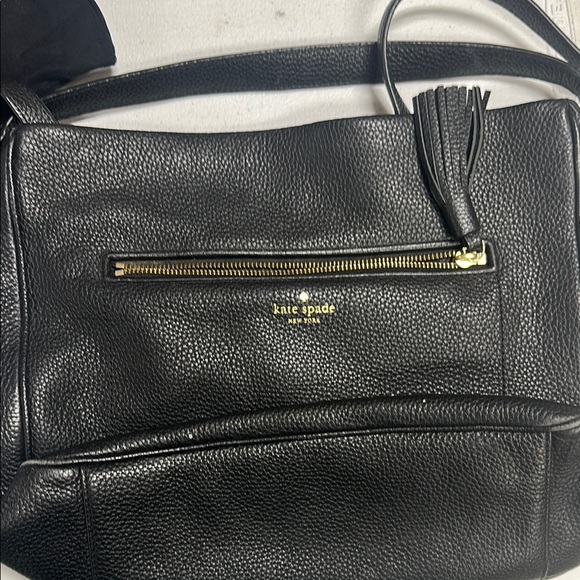 Kate Spade Black Belt Bag with Gold Accents